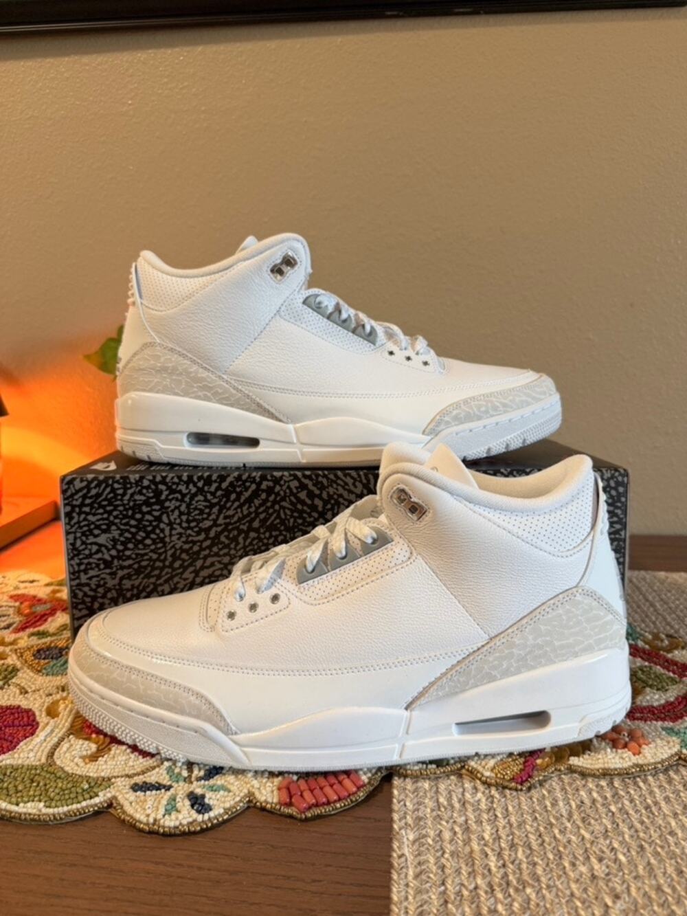 Jordan 3 Retro Pure Money 2025 White Metallic Silver Craft Ivory CT8532 111